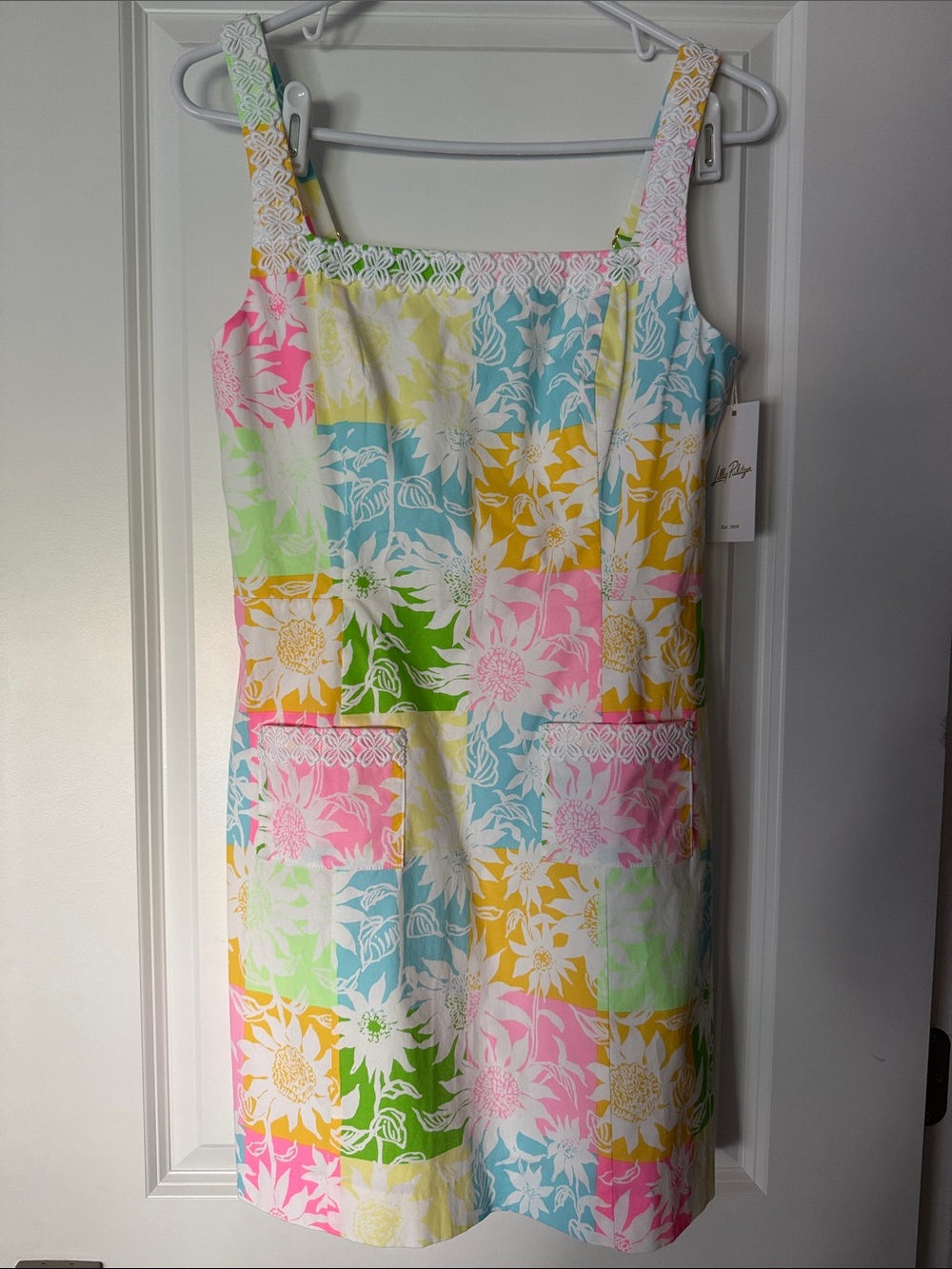 Lilly Pultizer Isleen Skirted Romper - Multi Via Sunny Sunflowers